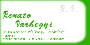 renato varhegyi business card